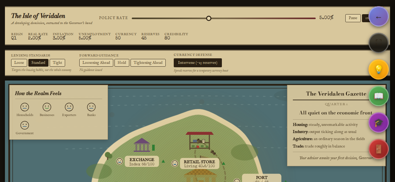 Central Banker gameplay screenshot